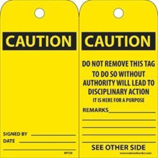 Nmc TAGS, CAUTION, DO NOT REMOVE,  RPT28AG